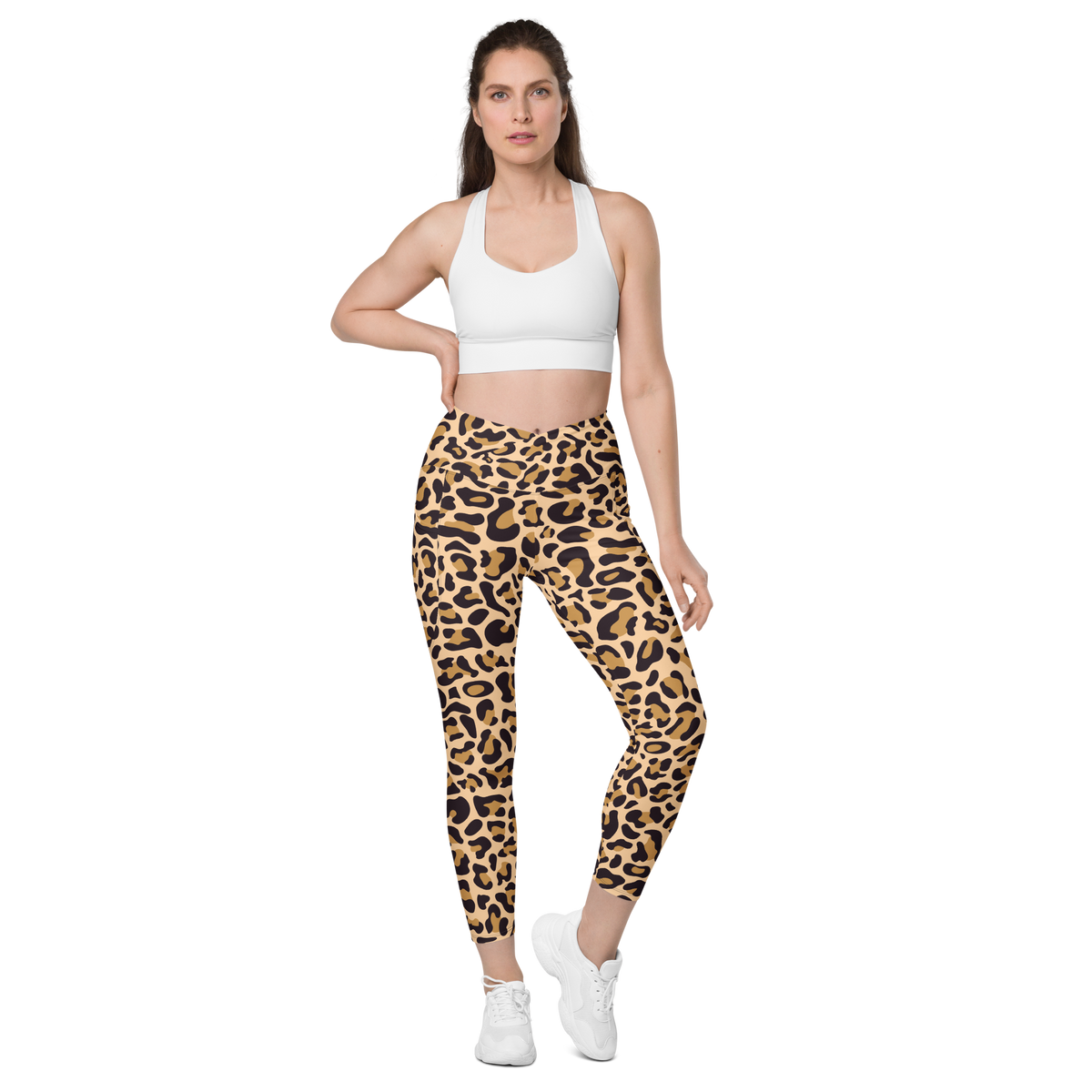HL Crossover Leopard Leggings W/Pockets
