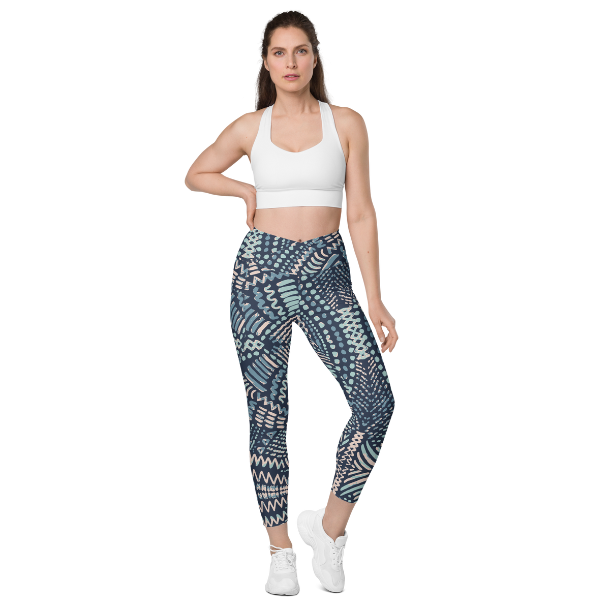HL Fashion Art Crossover Legging's W/Pockets