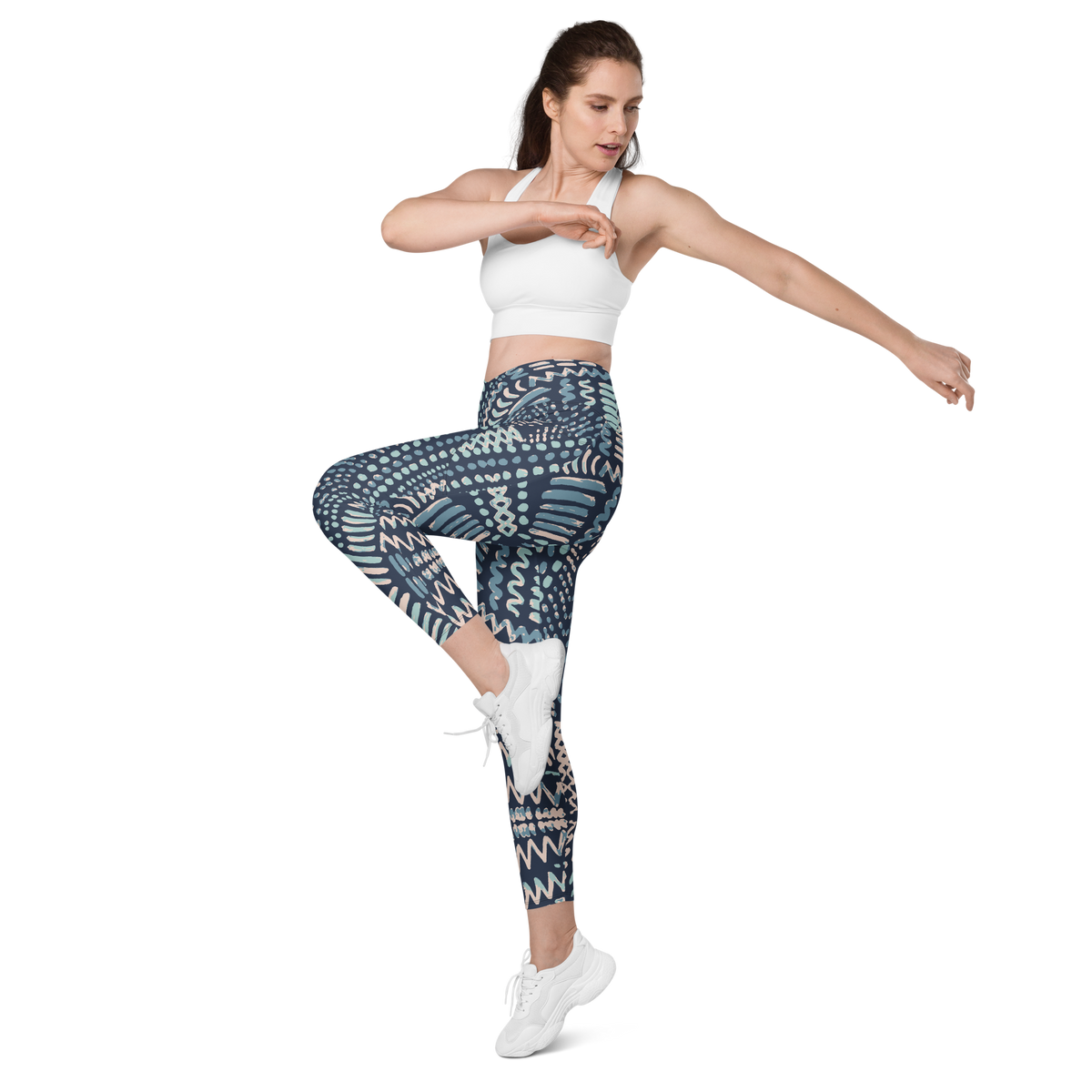 HL Fashion Art Crossover Legging's W/Pockets