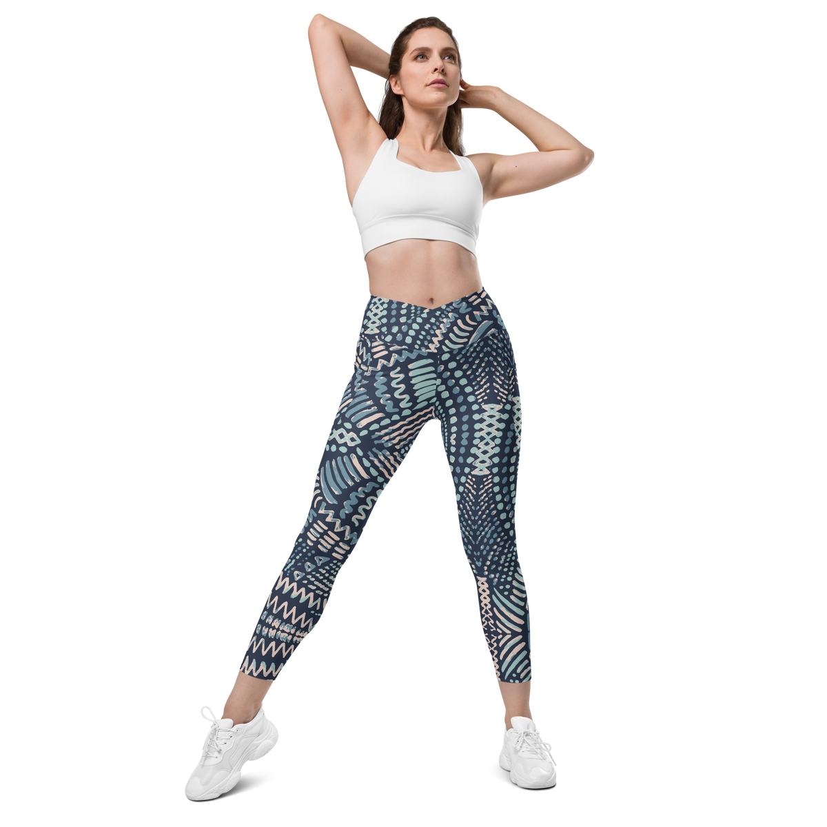 HL Fashion Art Crossover Legging's W/Pockets
